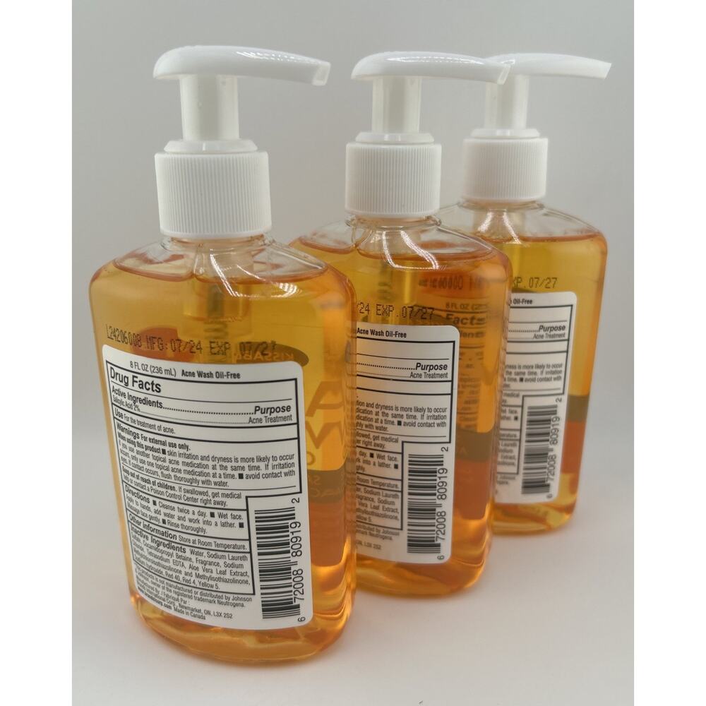 Kissable Acne Wash Oil-Free Salicylic Acid Acne Treatment 8oz (3-pack) - Picture 2 of 5